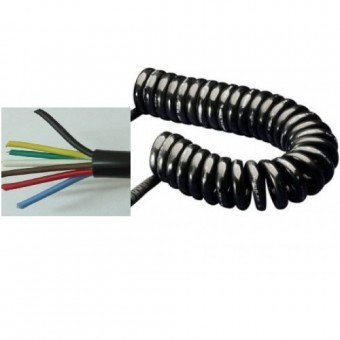 Cablu Electric Spiralat extensibil pana la 4 m lungine 7 fire foto
