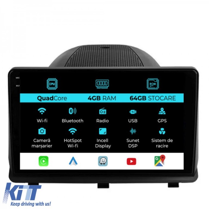 Navigatie Dedicata Opel Antara (2006-2016)QuadCore, 9Inch, 4Gb Ram, 64Gb Stocare, Carplay Performance AutoTuning