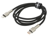 Cablu USB 2.0 Apple Lightning și USB C 1m negru