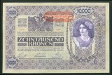 Q600 AUSTRIA UNGARIA 10000 KRONEN COROANE 1918 SUPRATIPAR D&Ouml; 1919 NECIRCULATA UNC
