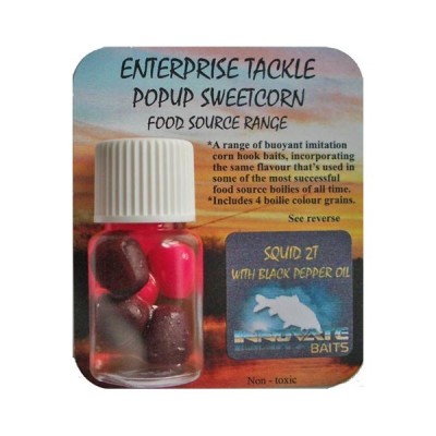 Porumb artificial Enterprise Tackle Food Source Range - Squid Octopus 2T, Black Pepper Oil/Corn Pink foto