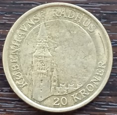 (M1433) MONEDA DANEMARCA - 20 KRONER 2007, SERIA TURNURI - KOBENHAVENS RADHUS