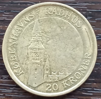 (M1433) MONEDA DANEMARCA - 20 KRONER 2007, SERIA TURNURI - KOBENHAVENS RADHUS foto