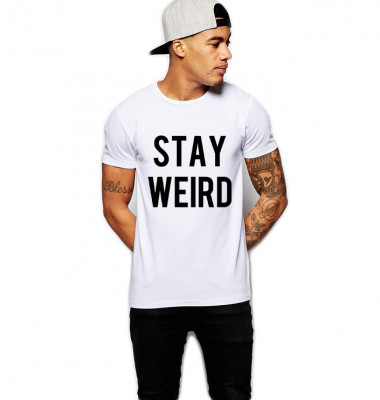 Tricou alb barbati - Stay Wired - L foto