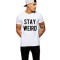 Tricou alb barbati - Stay Wired - S