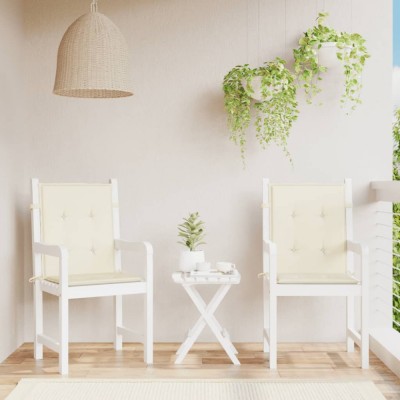 vidaXL Perne cu spătar mic, 2 buc. crem 100x50x3 cm textil oxford 47552 foto