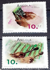 Angola 2001, ziua Africi, instrumente,serie 2 mnh foto