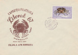1967 Expozitia filatelica LITORAL &#039;67, plic cu stampila speciala AFR Dobrogea