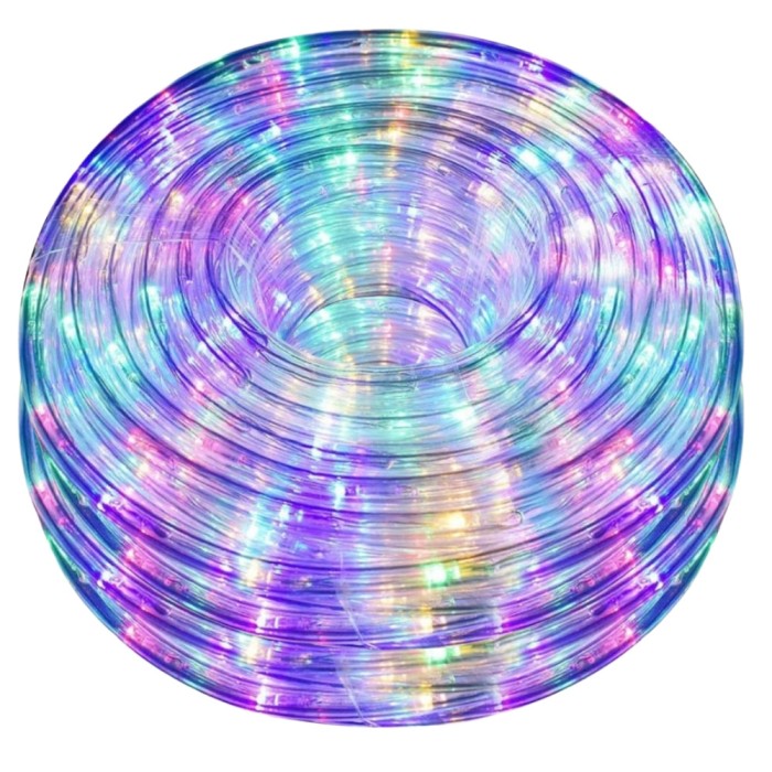 Furtun LED multicolor R12, 20 metri, 8 jocuri de lumini
