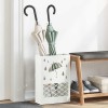 VidaXL Suport pentru umbrele cu depozitare Alb 28 x 12 x 41 cm Oțel 868523