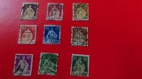 ELVEȚIA 1908 - 9 VALORI ȘTAMPILATE