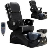 Fotoliu cosmetic electric cu masaj pentru pedichiura picioarelor pentru salon SPA negru Serina