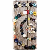 Husa silicon pentru Huawei P10 Lite, Colorful Buttons Spiral Wood Deck