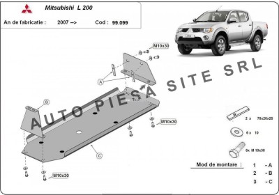 Scut metalic rezervor Mitsubishi L200 fabricat incepand cu 2007 APS-99,099 foto