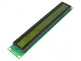 Afișaj LCD alfanumeric 40x2 galben-verde LED