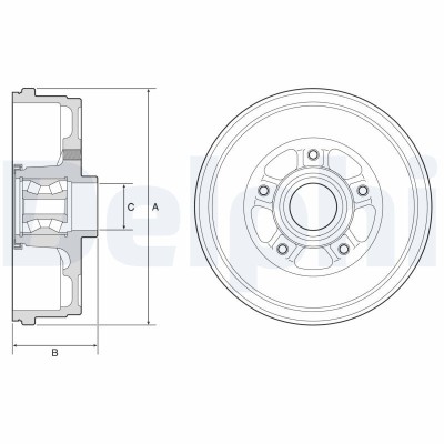 DELPHI BFR611 Tambur frana foto