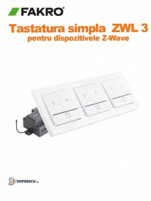 Tastatura simpla Z-wave, pentru ferestrele Fakro, model ZWL 3 foto