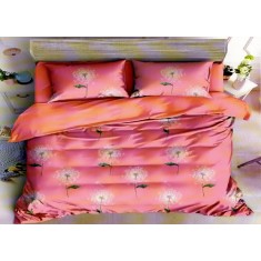 Lenjerie de pat pentru o persoana cu husa de perna dreptunghiulara, Miami, bumbac mercerizat, multicolor
