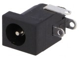 Soclu Alimentare DC Tată 5,5/2,1-2,5mm Negru 5A Lipire