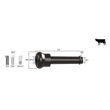 Manson scurt din cauciuc pentru aparat de muls