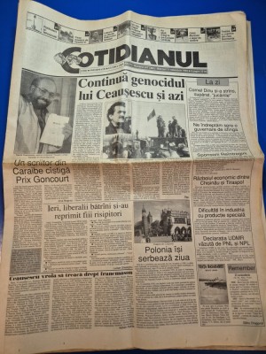 ziarul cotidianul 11 noiembrie 1992- articolul - ghita muresan foto