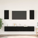 vidaXL Dulap pentru TV pe Perete 6 pcs Stejar negru Lemn compozit