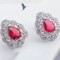 Cercei din argint Beautiful Red Heart arg197