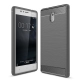 Husa TPU OEM Carbon pentru Nokia 3, Gri
