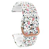 Cumpara ieftin Curea silicon, compatibila Samsung Galaxy Watch6 40mm, telescoape QR, White Story
