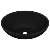 Cumpara ieftin Chiuveta de lux, negru mat, 40 x 33 cm, ceramica, forma ovala