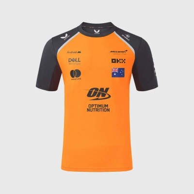 Mclaren Honda tricou de bărbați Oscar Piastri official Teamline Replica orange F1 Team 2025 - M foto