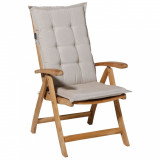 Madison Pernă de scaun spătar &icirc;nalt Panama, bej deschis, 123 x 50 cm