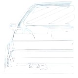 Cumpara ieftin Sticker Auto Volkswagen Golf Mk 2 Silueta Spate