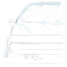 Sticker Auto Volkswagen Golf Mk 2 Silueta Spate