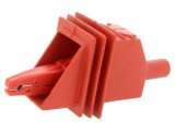Bornă crocodil 20A roșie prindere max 25mm 5kV