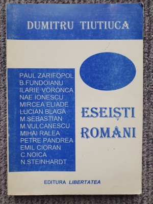 Dumitru Tiutiuca, Eseisti romani, 1996, 212 pag, stare f buna foto