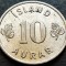 Moneda 10 AURAR - ISLANDA, anul 1962 * cod 334 = A.UNC