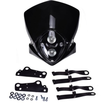 Carena cu far halogen vertical si prinderi moto, universal, culoare negru Cod Produs: MX_NEW AW2505 foto
