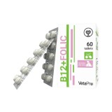 VETAPRO B12+ACID FOLIC 60TB CUT SUPORT MULTIPLU CAINI SI PISICI