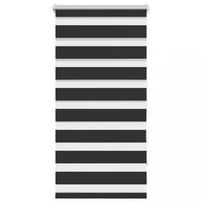 Jaluzea tip zebra, 80 x 150 cm, negru foto