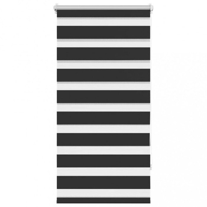 Jaluzea tip zebra, 80 x 150 cm, negru