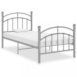 Cumpara ieftin Cadru de pat, gri, 90x200 cm, metal