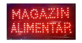 Reclama Text LED - &quot; MAGAZIN ALIMENTAR &quot; - animatie luminoasa dinamica