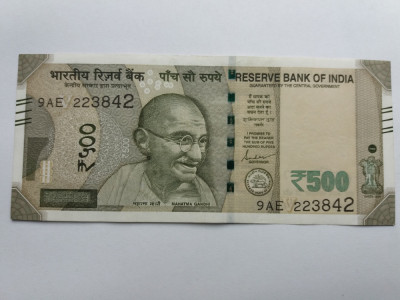 India -500 Rupees 2022 aUNC foto