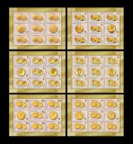✅RO 2006 LP 1710a &quot;Istoria Monedei Romanesti/monede aur&quot;,mcoli 7M+2 viniete, MNH