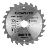 Disc fierastrau vidia Graphite 185 x 30 mm, 24 dinti, pentru lemn