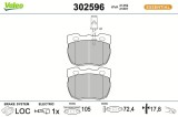 Set plăcuțe fr&acirc;nă VALEO 302596