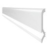 Plinta parchet polimer dur Wood Class Brilant Led PPBR100C, alb, 2200 x 100 x 16 mm
