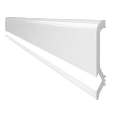 Plinta parchet polimer dur Wood Class Brilant Led PPBR100C, alb, 2200 x 100 x 16 mm foto