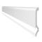 Plinta parchet polimer dur Wood Class Brilant Led PPBR100C, alb, 2200 x 100 x 16 mm